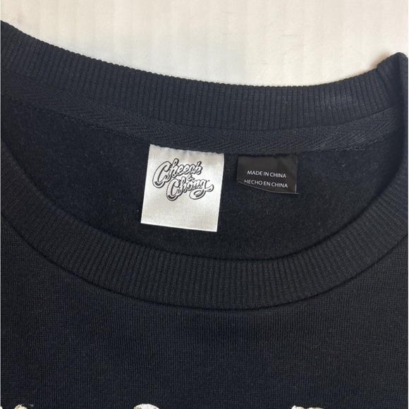 Cheech And Chong The Smoking Dead Crewneck Graphic Print All Black Mens Large - Picture 6 of 7